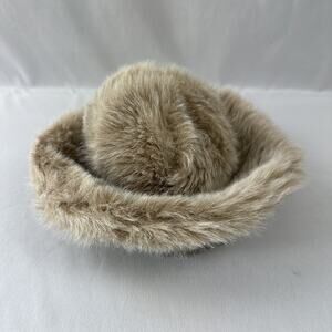 Vintage Betmar New York Faux Fur Women's Hat Rich Camel Beige Winter Hat SMALL